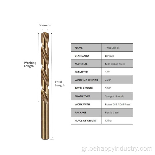 M35 Cobalt Stex Twist Bit σετ